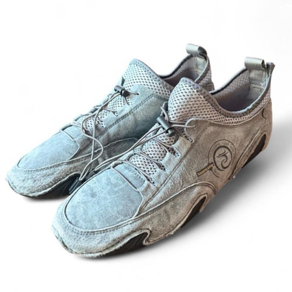 XuanLong Handmade Suede Minimalist Barefoot Shoes men’s 12/EU 48 Gray Slip-On